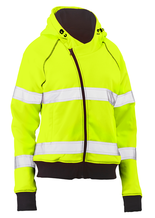 Women's Taped Hi Vis Fleece Hoodie BK6819T