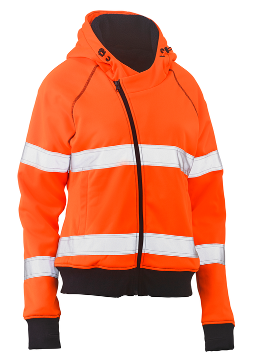 Women's Taped Hi Vis Fleece Hoodie BK6819T