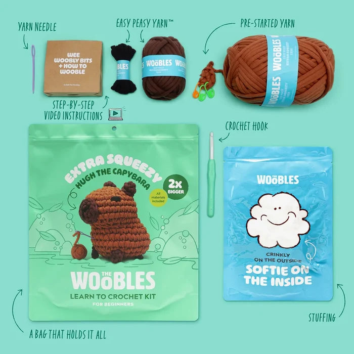Woobles Extra Squeezy Hugh the Capybara