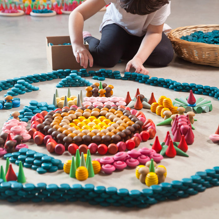 Wooden Coins Mandala - 36 Pieces