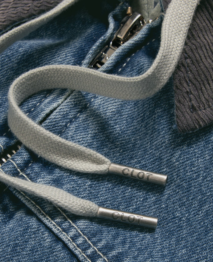 Worker Hooded Jacket (Blue)
