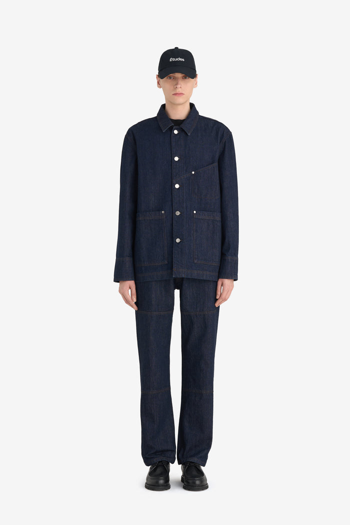 WORKER RAW DENIM JACKET 42 / INDIGO
