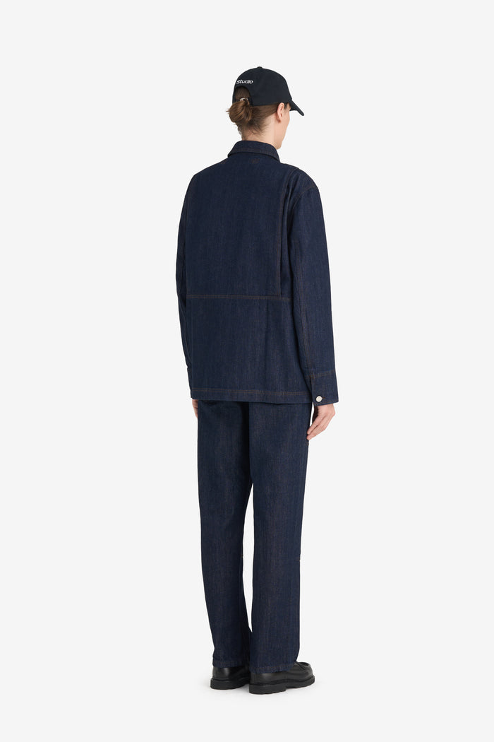 WORKER RAW DENIM JACKET 42 / INDIGO