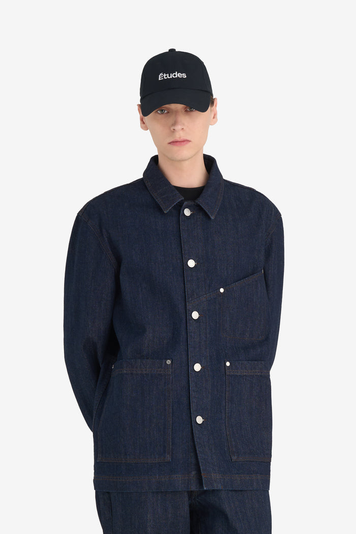 WORKER RAW DENIM JACKET 42 / INDIGO