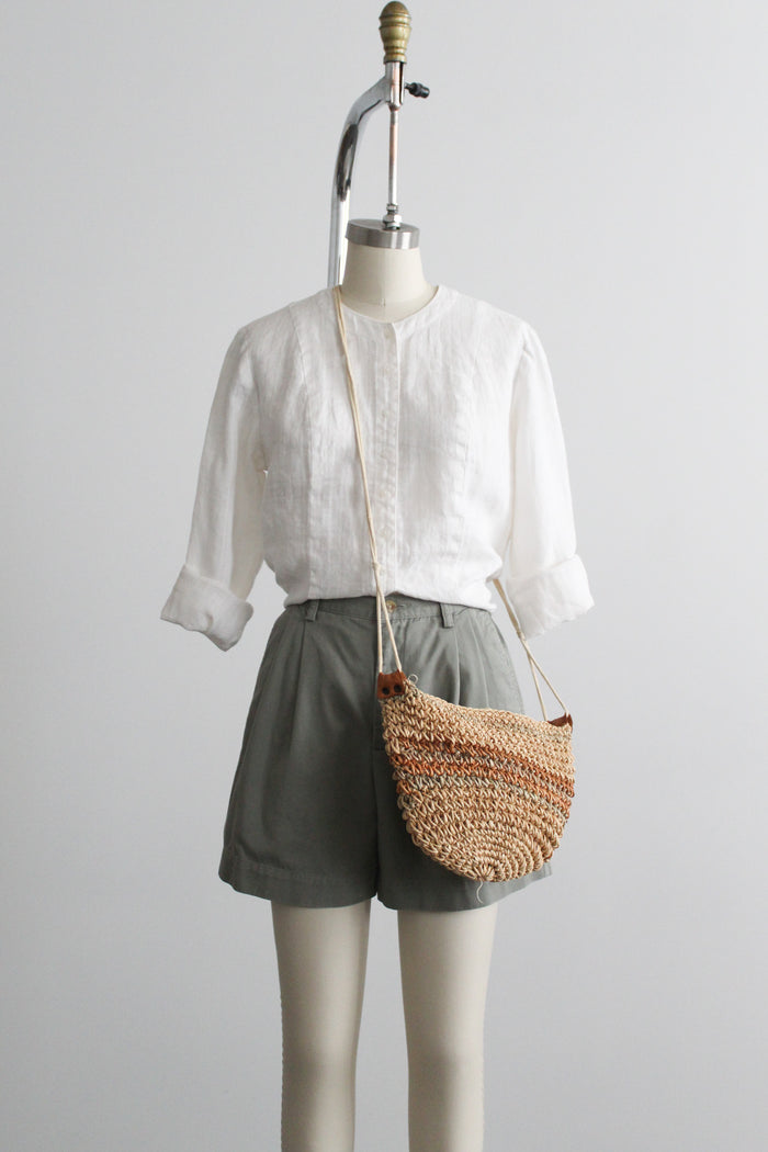 woven straw bag
