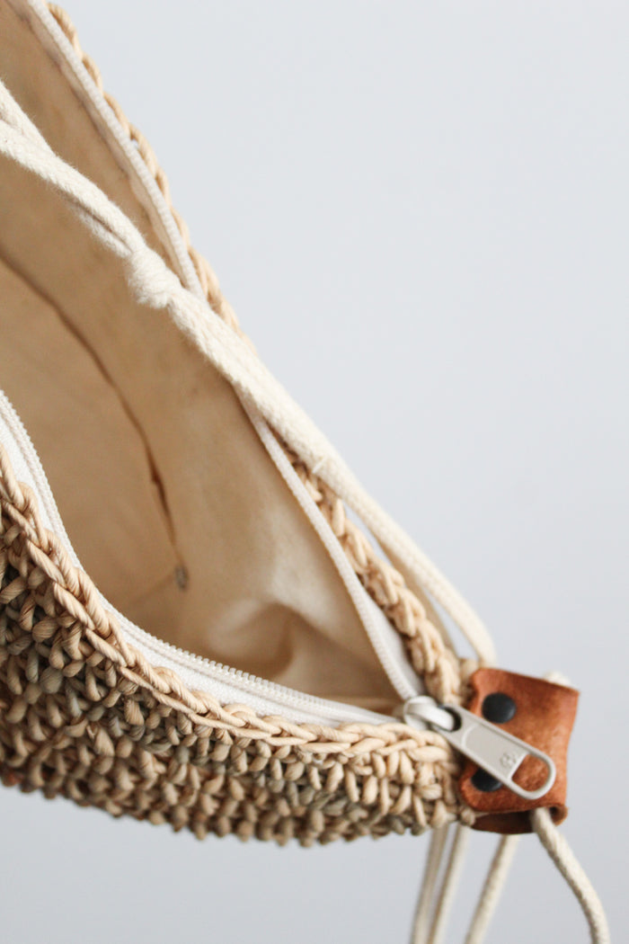 woven straw bag