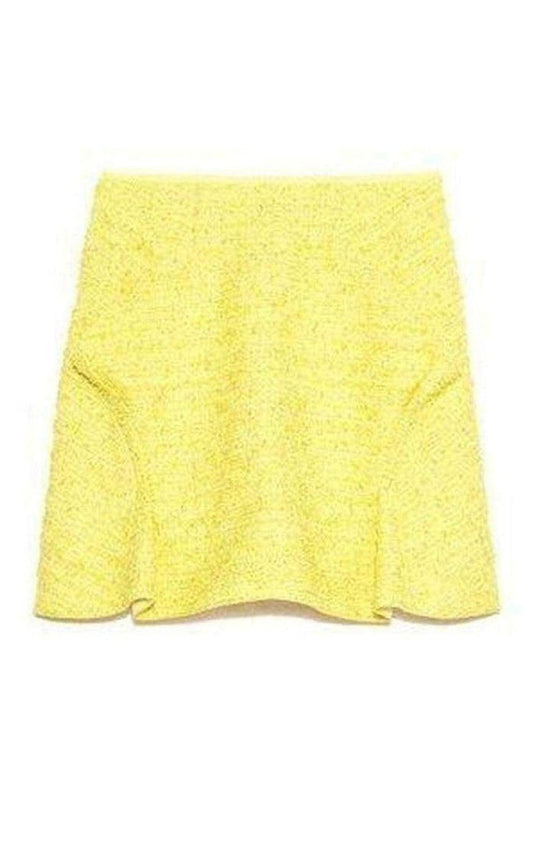 Nina Ricci Yellow Tweed Mini Skirt - Runway Catalog