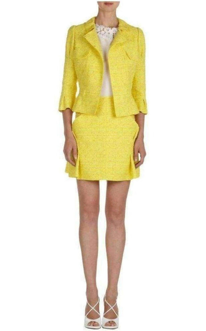 Nina Ricci Yellow Tweed Mini Skirt - Runway Catalog