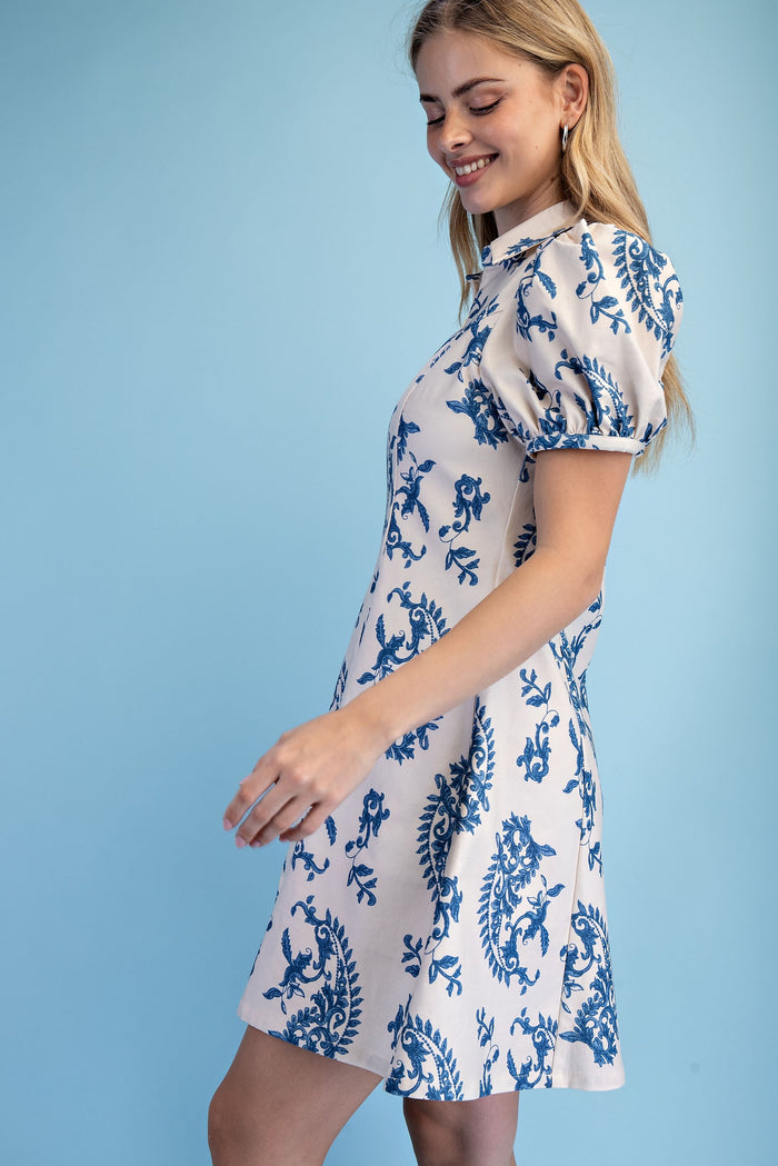 You Can't Stop Me Blue A Line Dress-Cute-Trendy-Shop-Womens-Boutique-Clothing-Store