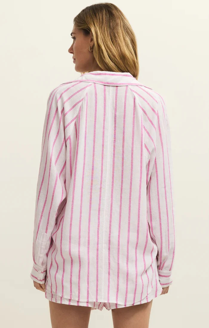 Z Supply The Perfect Linen Top - Spanish Rose