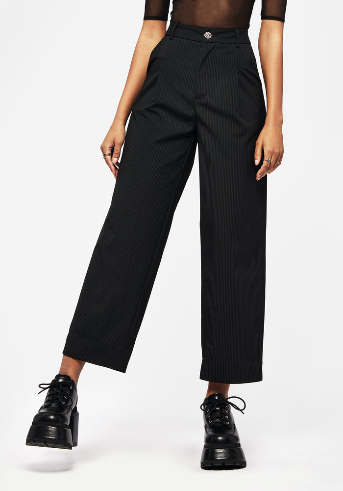 Zelda Pinstripe Tailored Balloon Trousers