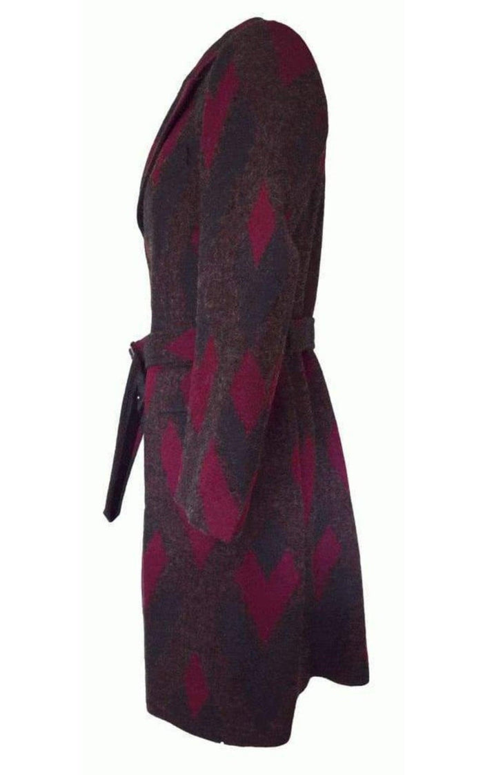 Dries Van Noten Zigzag Wool Coat - Runway Catalog